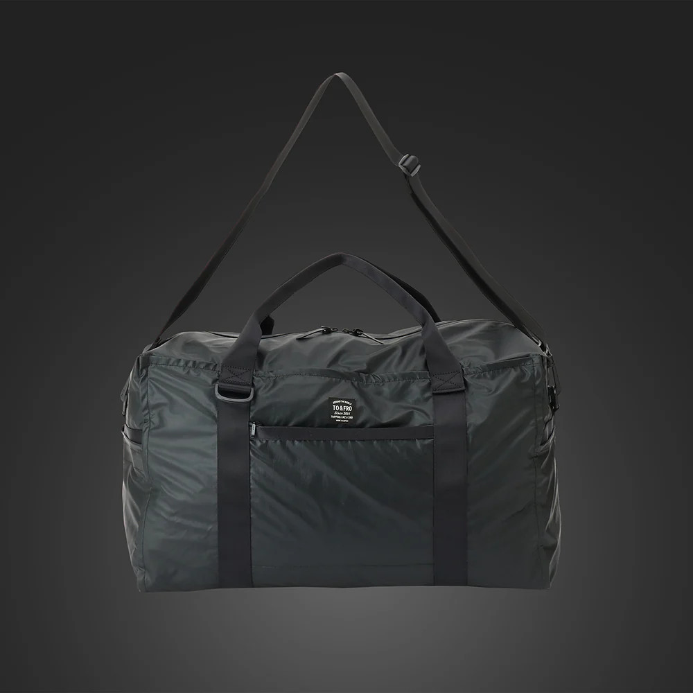 TO&FRO Boston Bag Premium Black Synthetic Leather Large Capacity Carry On