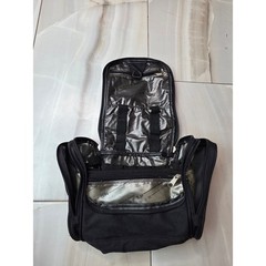Kenneth Cole Reaction Hanging Toiletry Bag Black Nylon Travel Organizer Case A5