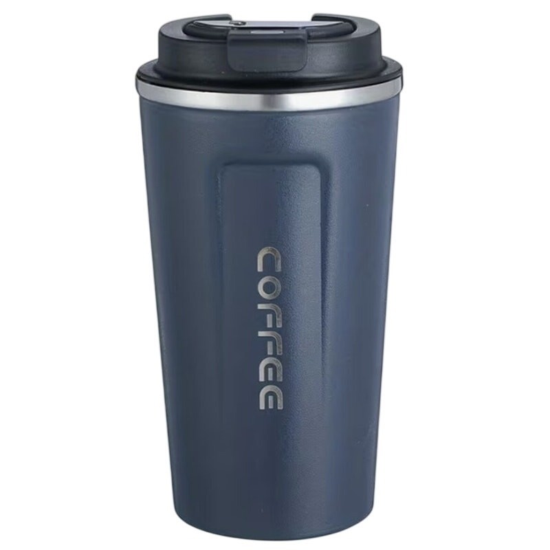 NWT ~ BRAND NEW ~ Navy Blue Insulated Stainless Steel Coffee Travel Cup Mug