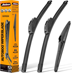 AUTOBOO Wiper Blades Set 26&Prime;+16&Prime;+12&Prime; for Toyota RAV4 2019-2024 Mazda 5 OEM 3Pack