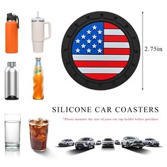 ZNDAW 4 PCS Car Cup Holder Coasters, 2.75 Inch Universal Non-Slip Colorful