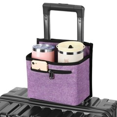 ZHCHG Luggage Travel Cup Holder Attachment for Suitcase Drink Carrier Purple