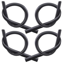 UHANBUT 4PCS Car Windshield Wiper Blades Refills, 24 » Rubber Adjustable Bone…