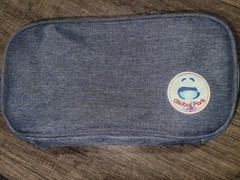 Global Pak Gray Zipper Travel Organizer Pouch with Interior Pockets