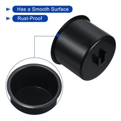 uxcell 2 Pcs Plastic Drop-in Cup, 3&Prime; x 3.78&Prime; Drink Can x 3.78&Prime;, Black