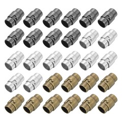 30 Pcs Lanyard Hooks, Magnetic Closures 0.39&Prime;, Bronze, Silver, Black