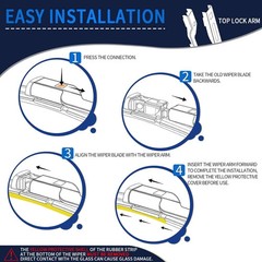 22&Prime;/22&Prime; Windshield Wipers Compatible with 2018-2014 Chevrolet Silverado GMC Sier