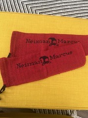 Vintage Neiman Marcus Knit Shoe Cover Bags For Storage Travel dust bags Set