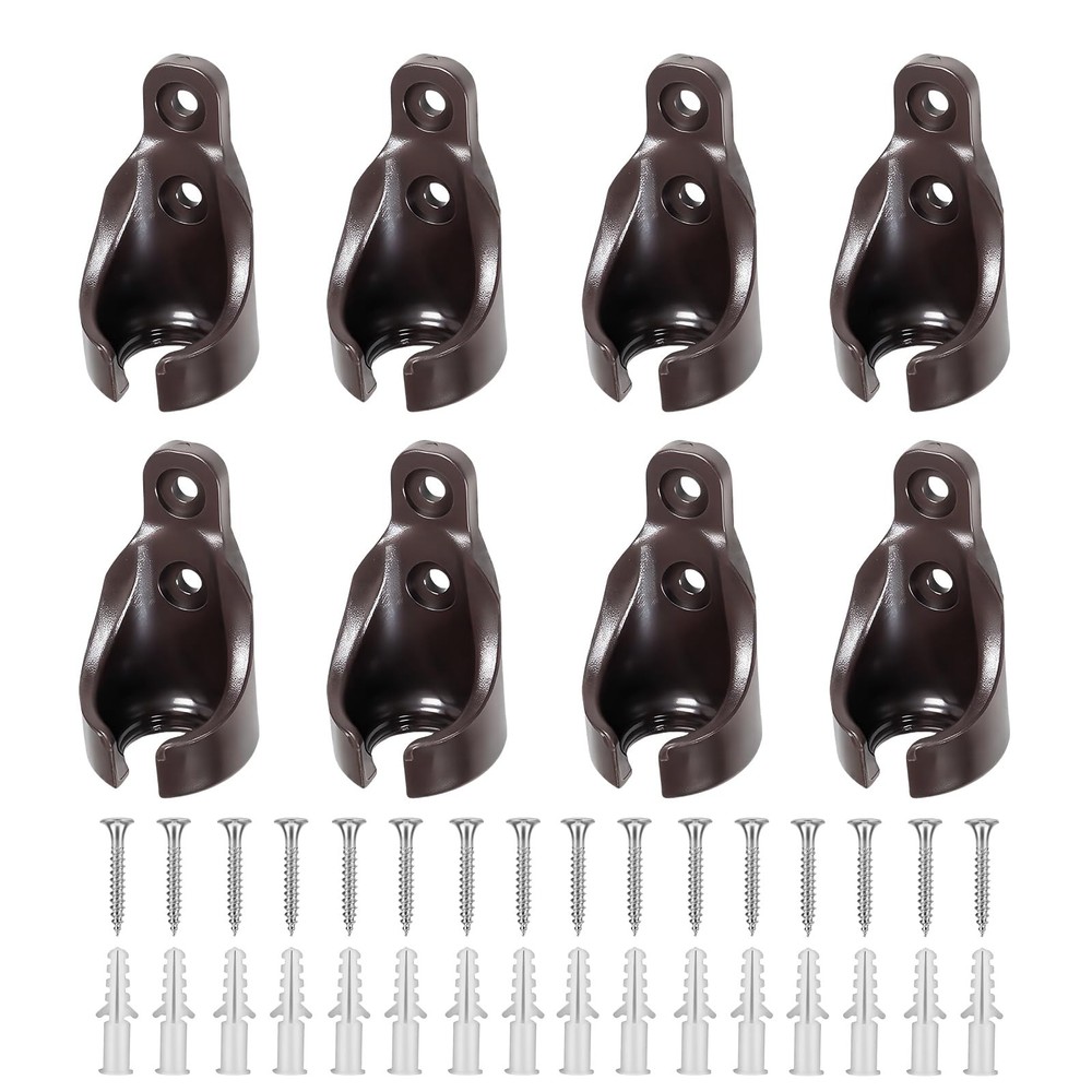 8Pcs Bungee Ball Receivers Outer Diameter: 31.5Mm, Height: 55Mm, Brown
