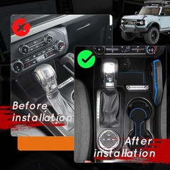 Auovo Anti Dust Cup Holder Insert Liners Compatible with Ford 4 Doors, Blue