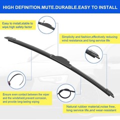 OEM Quality 26&Prime; + 18&Prime; Premium All-Seasons Durable Stable And Quiet Windshield…