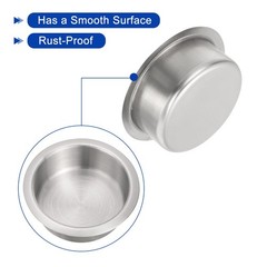 uxcell 201 Stainless Steel Drop-in Cup, 1.6&Prime; x 4.6&Prime; Drink x 4.6&Prime;, Silver