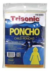 Trisonic Child Poncho Unisex Waterproof Disposable Lightweight Reusable for Rain