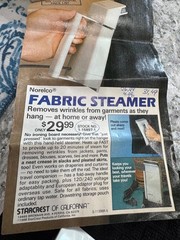 Vtg Norelco Travel Care Fabric Steamer/Wrinkle Remover Model TS60 – GERMAN Adap