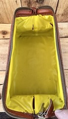 Bosca Utili-Kit Leather Toiletry Bag Brown Zip Up Retro Dope kit