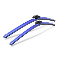 ClixWipers 22&Prime; + 22&Prime; (Set of 2) Blue All Weather Premium Automotive