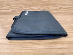 L.L. Bean Travel Bag Black Blue Nylon Hanging Tri-Folding Shower Caddy Organizer