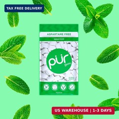 PUR Gum | Aspartame Free Chewing Gum | 100% Xylitol | Natural Spearmint Flavored