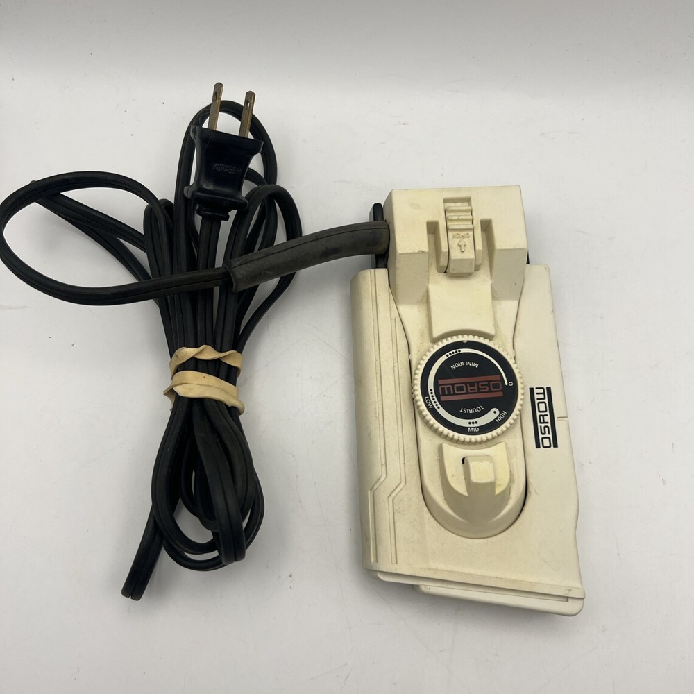 Vintage Osrow Tourist Mini Iron Compact Folding Travel Iron Portable Tested