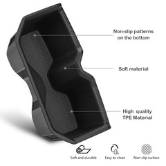 Auovo Cup Holder Insert for 2024-2025 2026 rear armrest cup holder, Black