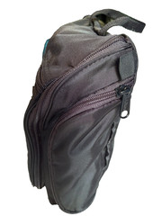 LL Bean Toiletry Bag Hanging Organizer Black Med Shower Caddy Zip Compartments