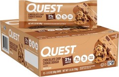 Quest Nutrition Chocolate Chip Cookie Dough Protein Bars, High Protein, Low Carb