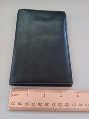 Lot of 2 TUMI Travel Wallet Organizers Passports Credit Cards Black Leather