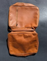 Leather Village Toiletry Bag Men&rsquo;s Dopp Kit Travel Pouch Full Grain Brown 9×11.5