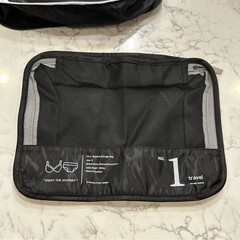 3 Black Packing Storage Bags for Travel