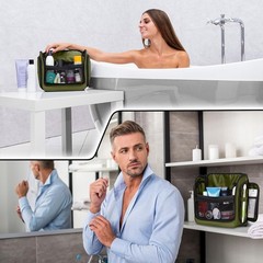 Travel Toiletry Bag Men & Women 10.6”x10.6”x3.2” Large Hanging Toiletry