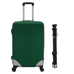 Travel Luggage Cover M(24-25 Inch) Washable Elastic Suitcase Avocado Green