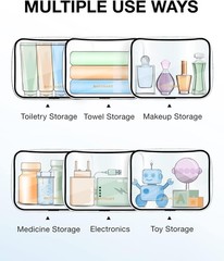 BAGSMART Clear Toiletry Bag, 2 Pack TSA Approved Travel Toiletry Bag