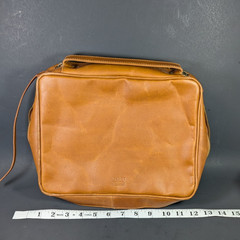 Leather Village Toiletry Bag Men&rsquo;s Dopp Kit Travel Pouch Full Grain Brown 9×11.5