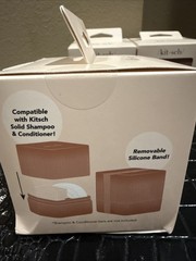 Qty 3 Kitsch Dry Solid Shampoo & Cond TSA Approved Plastic Travel Case w/ Band