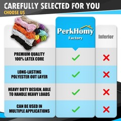 PerkHomy 3/16&Prime; x 50&prime; Bungee Shock Cord Rope Marine Grade x 50&prime;, Black