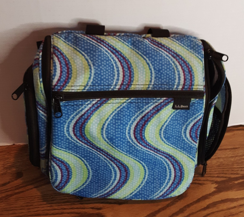 L.L. BEAN PERSONAL ORGANIZER TOILETRY BAG, HOOK, POCKETS- Clean, Colorful