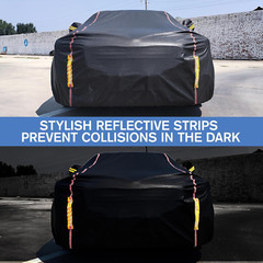 Car Cover Waterproof All Weather, 6 Layers Full Exterior Covers with Zipper Cott