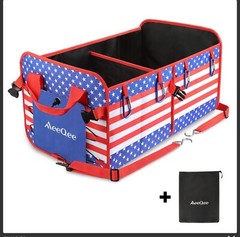 MeeQee All In One Trunk Organizer Red White And Blue Travel Sports Camping NEW