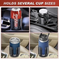 Frokom Cup Holder Expander for Car,Upgraded Car Holder+No Tray, Black
