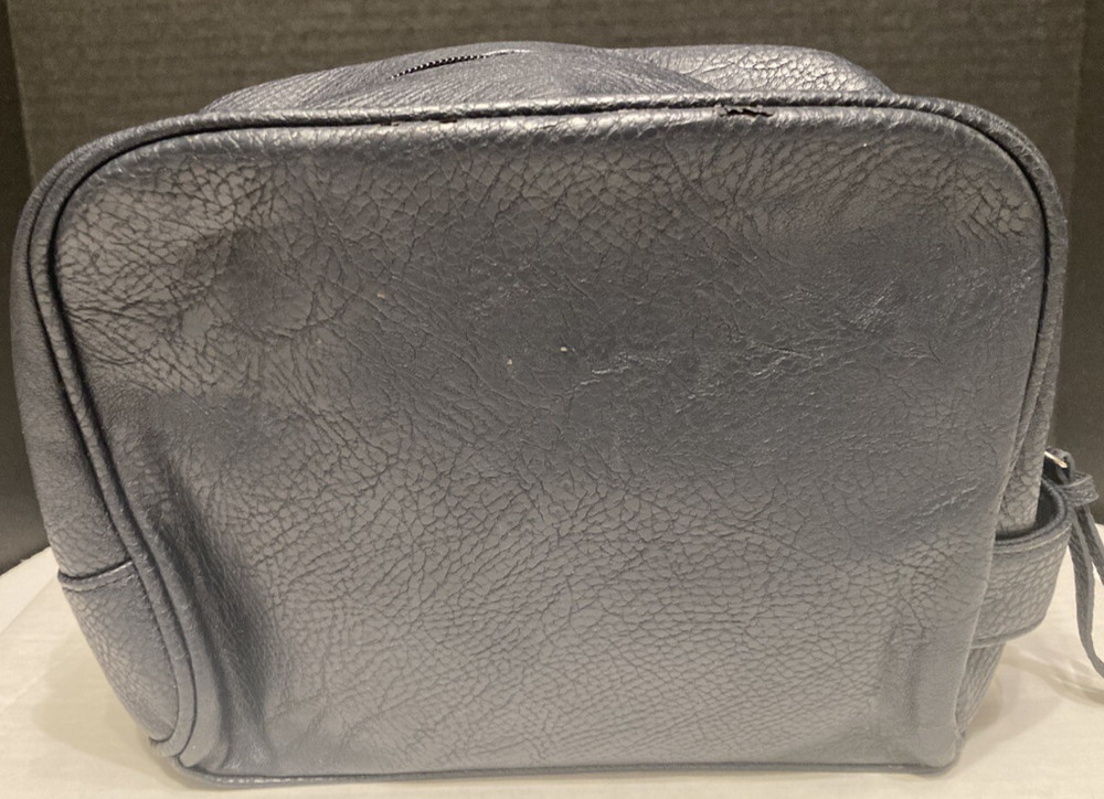 DOLCE & GABBANA Men’s Toiletry Travel Bag Zippered Dark Gray