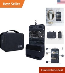 Large Waterproof Travel Toiletry Bag with Hanging Hook – Unisex Organizer