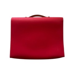 Rudi Rabitti Collections Made In Italy Leather Trim Computer Doc Travel Case Red