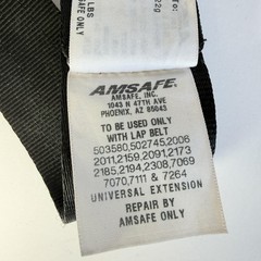 Amsafe Airplane Seat Belt Extender Universal Extension Black FAA Rated 3000 LBS