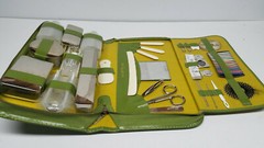 Vintage Grants Western Germany Travel Grooming Kit Set Ground Leather Unique