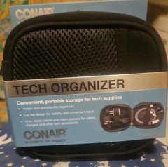 CONAIR – Tech Organizer for Storage Cables and Chargers 3 Compartments To Store