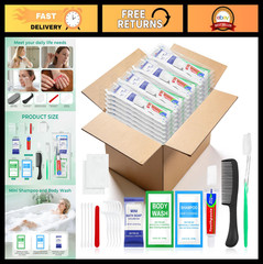 50 Sets Personal Hygiene Kit – 10-in-1 Travel Toothbrush & Toiletry Supplies for