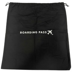Boarding Pass NYC Travel Dust Bag Black Drawstring Storage Packing Bag 24&Prime; x 21&Prime;