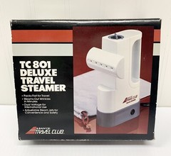 New In Box Vintage Sanyei Travel Steamer Travel Club TC801 Deluxe Portable