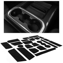 CupHolderHero fits Chevy 2019-2022 Double Cab | Bucket Seats, Solid Black