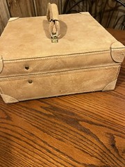 Leather Suede Box /suitcase Made In Morocco